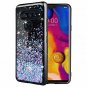 Caka LG V40 Glitter Case Luxury Bling Flowing Liquid Floating Sparkle BluePurple