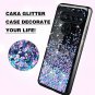 Caka LG V40 Glitter Case Luxury Bling Flowing Liquid Floating Sparkle BluePurple
