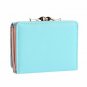 Womens Wallet Metal Frame Small Clutch Cards Holder kisslock Closure Black