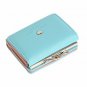 Womens Wallet Metal Frame Small Clutch Cards Holder kisslock Closure Black