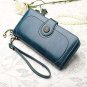 Women's Wallet RFID Blocking Large Capacity Zip Around Clutch Travel Purse Green