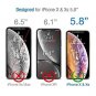 TETHYS Tempered Glass Screen Protector Designed for iPhone Xs (2018) / iPhone X