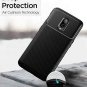 Oneplus 6T Case, Wellci Anti Fingerprint Slim Fit Carbon Fiber Design Scratch Re