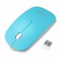 Rechargeable Wireless Mouse Bluetooth Lightweight Slim Design Portable NEW Blue