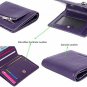 Women's Leather RFID Small Compact Bifold Pocket Wallet Ladies Mini Purse with i
