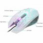 USB Wired Gaming Mouse 2400 DPI 7 Auto-Changing Color's 6 Buttons Computer White