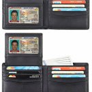 Wallet For Men Genuine Leather Classic RFID Blocking Classic 2 ID Window Black