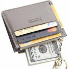 Cyanb Slim Leather Credit Card Case Holder Front Pocket Wallet Change Purse for