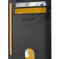 Wallet For Men RFID Blocking Slim Minimalist Leather Cross Card Holder Black