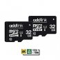 addlink 32GB 2Pack microSDHC C10 UHSI Memory Card with Adapter Read up to 85MB/