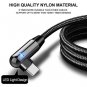 90 Degree USB C Cable with LED Light CAFELE 4ft Right Angle Type c Charging Cabl