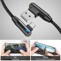 90 Degree USB C Cable with LED Light CAFELE 4ft Right Angle Type c Charging Cabl