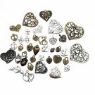 100g (about 70pcs) Craft Supplies Antique Bronze Antique Silver Heart Valentine
