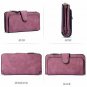 Wallet for Women RFID Blocking Lightweight Mattee PU Leather Clutch Purse