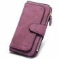 Wallet for Women RFID Blocking Lightweight Mattee PU Leather Clutch Purse
