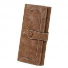 Women's Vegan Leather 17 Card Slots Card Holder Long Big Bifold Wallet,Coffee