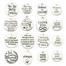 100g about 32pcs Inspiration Words Charms Craft Supplies Mixed Pendants Beads Ch