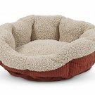 Pet Bed For Dog Cat And Puppy Oval Ultra Soft Comfort Warm Indoor Brown New