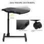 LANGRIA Laptop Rolling Cart Table Height Adjustable Mobile Laptop Stand Desk