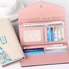 Womens Wallet Faux Leather Clutch Durable Card Slots Pockets Green Floral