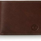 Timberland Men's Blix Slimfold Wallet, Brown, One Size New