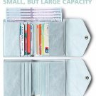 Wallet For Women RFID Blocking Mini Purse Compact Genuine Leather Pocket Blue