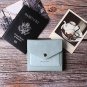 Wallet For Women RFID Blocking Mini Purse Compact Genuine Leather Pocket Blue