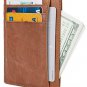 Leather RFID Blocking Minimalist Credit Card Holder Slim Pocket Wallets for Men