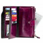 Itslife Women's RFID Blocking Large Capacity Luxury Wax Genuine Leather