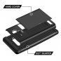 Samsung Galaxy Note 9 Wallet Case Card Holder Soft Rubber Bumper Durable Black