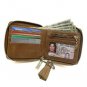RFID Blocking Belted Ziparound Bifold Wallet for Women Stunning Quality Leathe