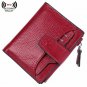 AINIMOER Women's RFID Blocking Leather Small Compact Bifold Zipper Pocket Wall