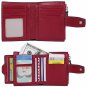AINIMOER Women's RFID Blocking Leather Small Compact Bifold Zipper Pocket Wall