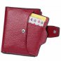 AINIMOER Women's RFID Blocking Leather Small Compact Bifold Zipper Pocket Wall