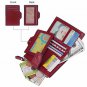 AINIMOER Women's RFID Blocking Leather Small Compact Bifold Zipper Pocket Wall