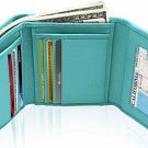 Small Leather Trifold Wallets For Women  Slim Womens Wallet Credit Card Holder