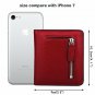Women's Wallet RFID Blocking Small Compact Bifold Leather Purse Pocket Red