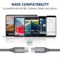 USB C to C Cable 3A 2Pack 6.6ft JSAUX USB Type C Fast Charger Nylon Braided Char