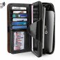 SZONE Women's RFID Blocking Genuine Leather Wallet 12 Card Slots Large Capacity