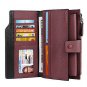 Women's RFID Blocking Large Capacity Luxury Wax Genuine Leather Clutch Wallet Ca