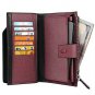 Women's RFID Blocking Large Capacity Luxury Wax Genuine Leather Clutch Wallet Ca