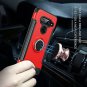 LG V40 Case 360 Degree Rotating Ring Holder Protective Anti Shock Kickstand Red