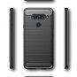 LG V40 ThinQ Case, Aeska [Slim Thin] Carbon Fiber Flexible Soft TPU Brushed Anti