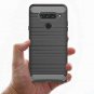 LG V40 ThinQ Case, Aeska [Slim Thin] Carbon Fiber Flexible Soft TPU Brushed Anti