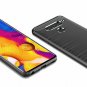 LG V40 ThinQ Case, Aeska [Slim Thin] Carbon Fiber Flexible Soft TPU Brushed Anti