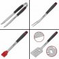 4-Piece BBQ Set Grilling Tools Stainless-Steel Heavy Duty Durable Non Slip