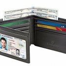 Men's Bifold Wallet  RFID Blocking Cowhide Leather Vintage Travel Wallet (Nappa