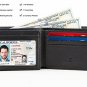 Men's Bifold Wallet RFID Blocking Cowhide Leather Vintage Travel Wallet (Nappa