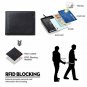 Men's Bifold Wallet RFID Blocking Cowhide Leather Vintage Travel Wallet (Nappa