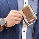 Wallet For Men Genuine Leather Magnetic Front Pocket Money Clip RFID Blocking